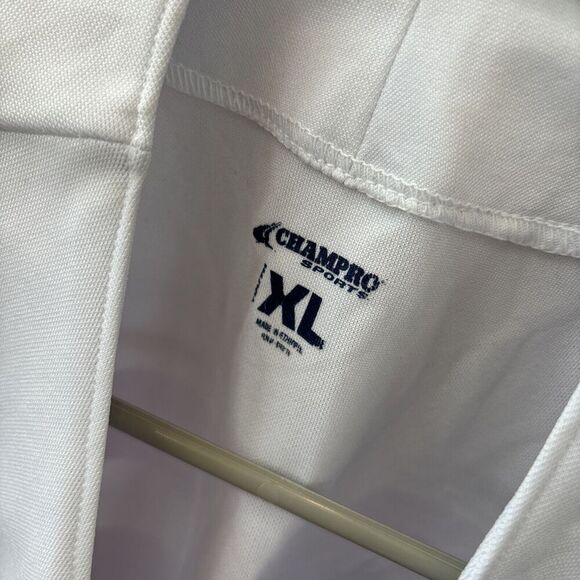 Champro Sports Youth XL Polyester Jersey Sleeveless Buttons White B 25 - Picture 3 of 9